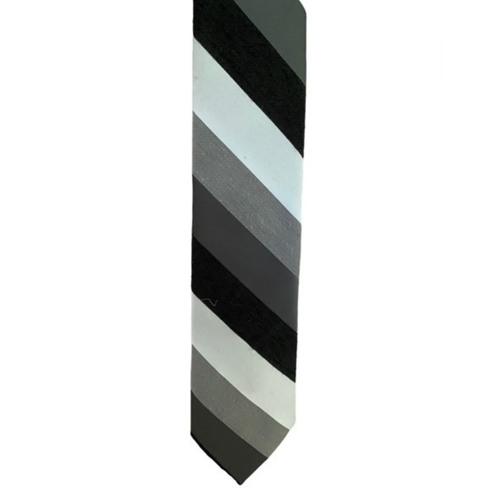 Vintage Lawrence Reed men’s black, white and grey classic necktie